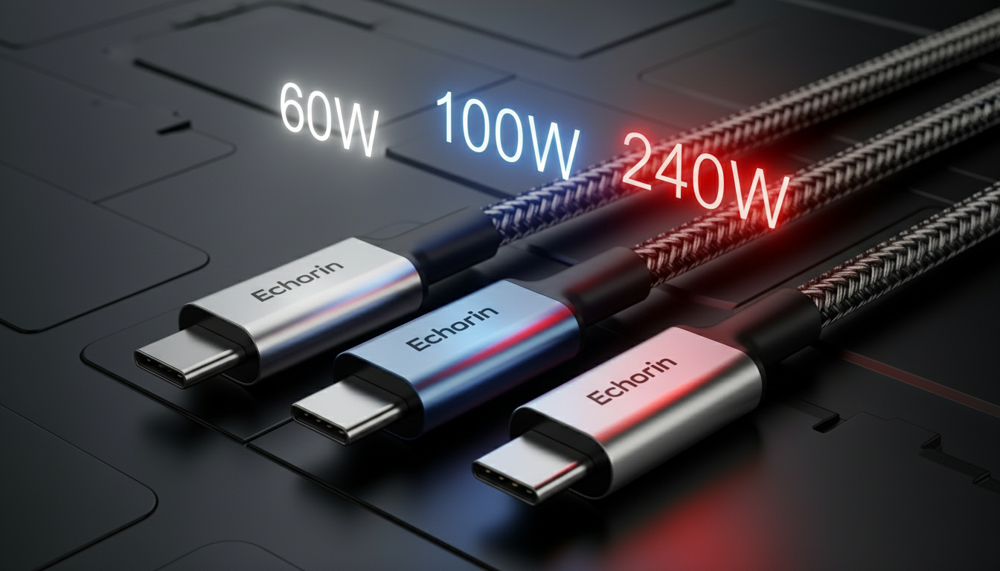 60W mı, 100W mı, 240W mı? Cihazınız İçin Doğru Type-C Kablosu Nasıl Seçilir?
